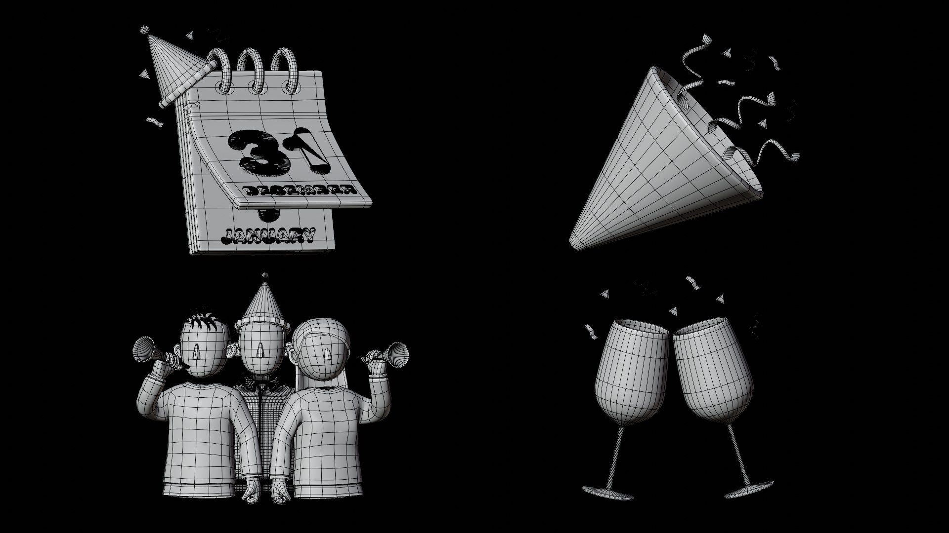 New Years Day 3D Icon Set 3D https://p.turbosquid.com/ts-thumb/Gh/fO1HSF/Iq/wire2/jpg/1702436431/1920x1080/fit_q87/7863b60e47beae9de6de02a7a1048fe574efcb24/wire2.jpg