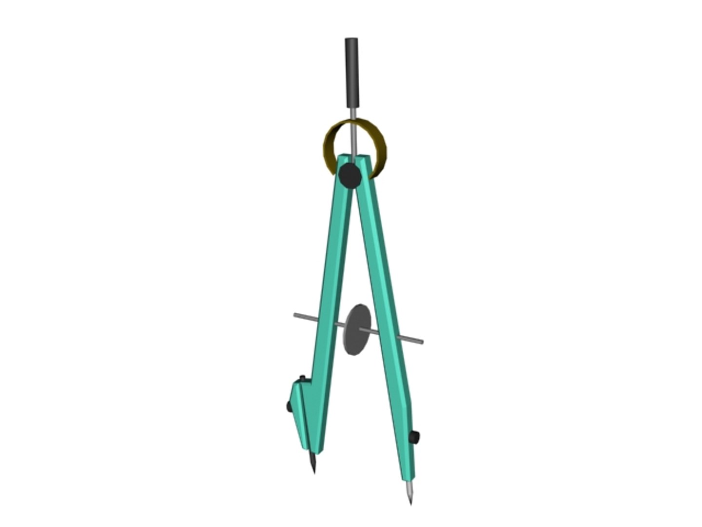 3d Model Of Gemoetry Compass Technical Drawing