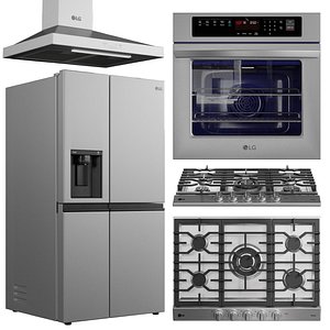 3D LG  kitchen appliances