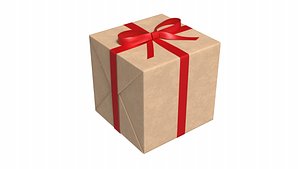 Wrapped Gift Box PBR 07 3D