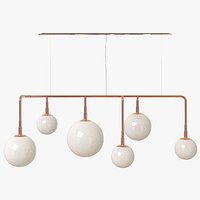 Pendant Lamp 6 White Spheres