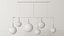 Pendant Lamp 6 White Spheres