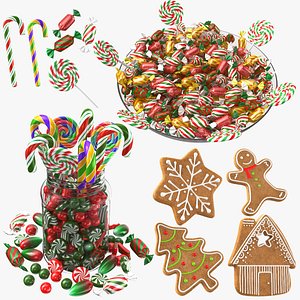Detailed Christmas Candy And Cookies