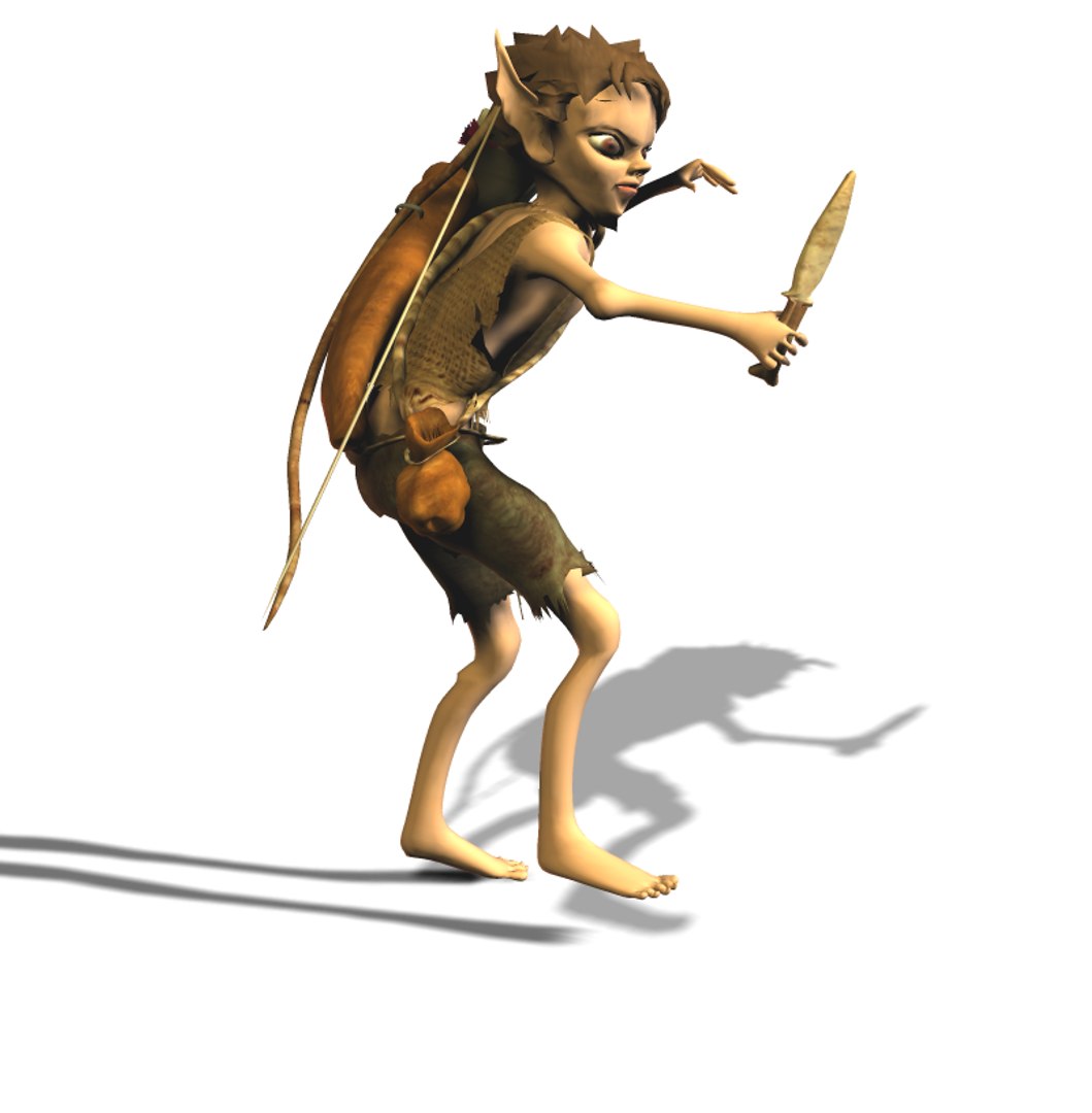 3d little woodland elf model
