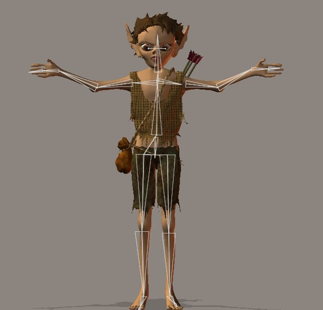 3d little woodland elf model