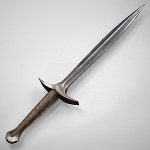 Medieval Viking Sword - Ancient Dagger Low-poly 3D model model