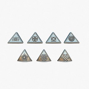 molds for chocolate or candles Turkic talisman Tumar 7 objects 3D