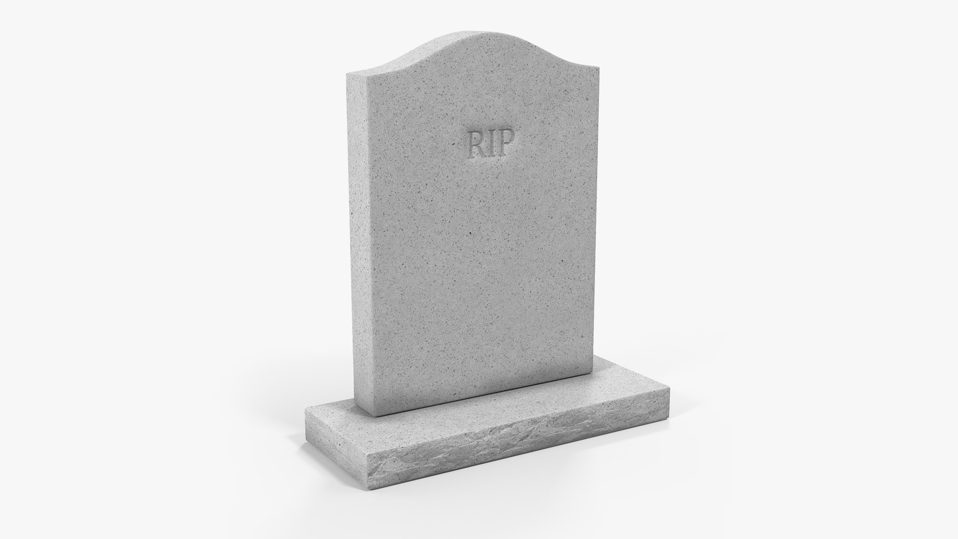 Granite Gravestone 3D model preview