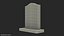 granite gravestone stone 3D model