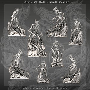 - skull demon print 3D model