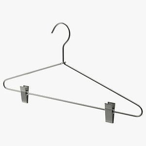 Metal Hanger With Pant Clips