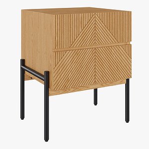 3D Lodge bedside table model