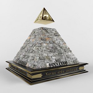 3d illuminati pyramid model