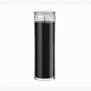 Halloween Party  Black Candle in a Glass Tube