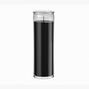 Halloween Party Black Candle in a Glass Tube