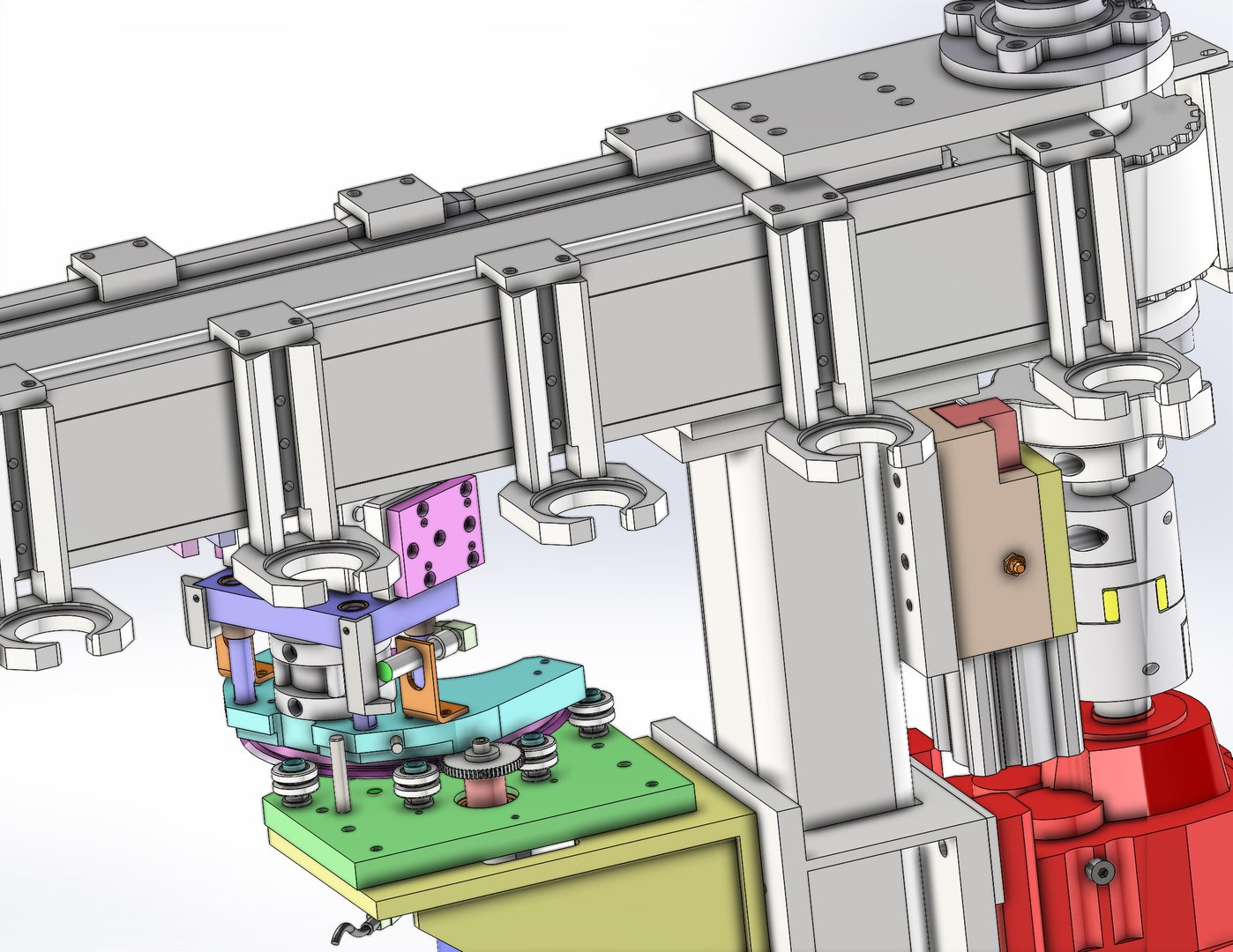 3D electric motor assembly rotary hanging conveyor model TurboSquid