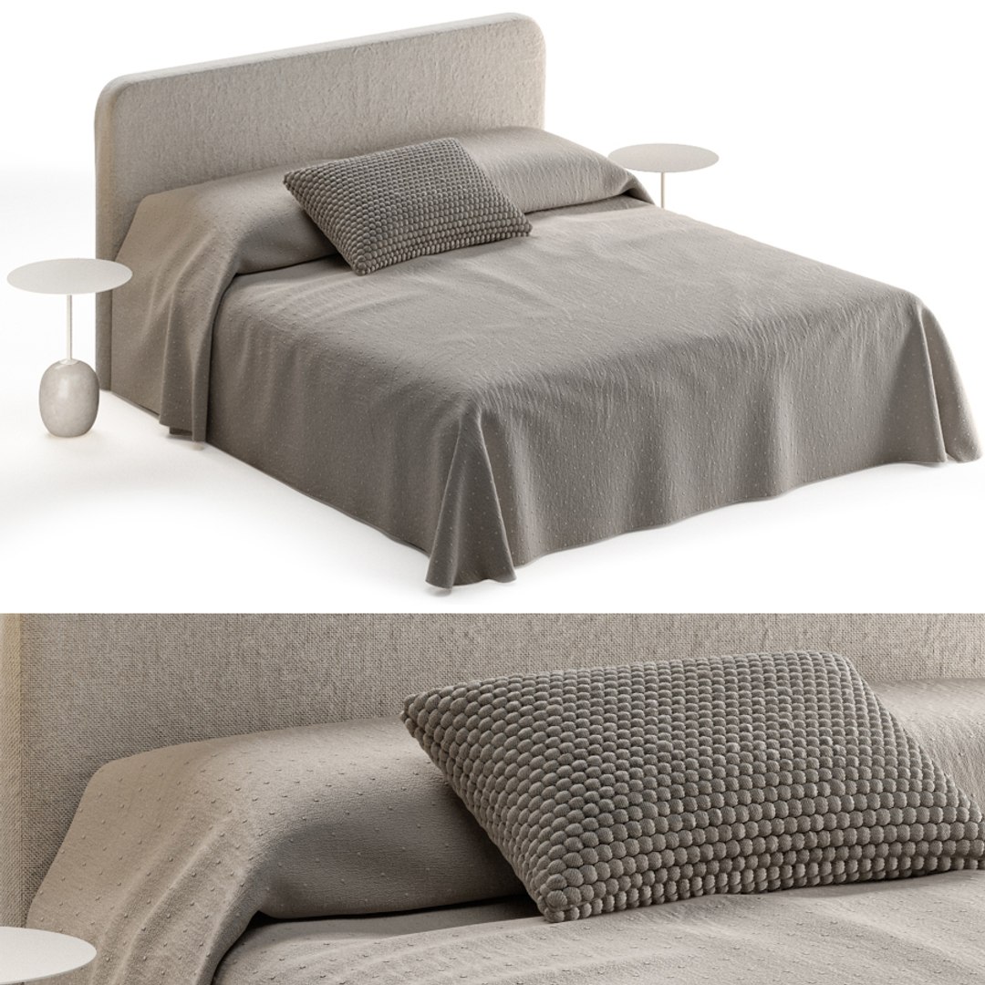 ZARA HOME Bed 02 3D Model TurboSquid 1847072