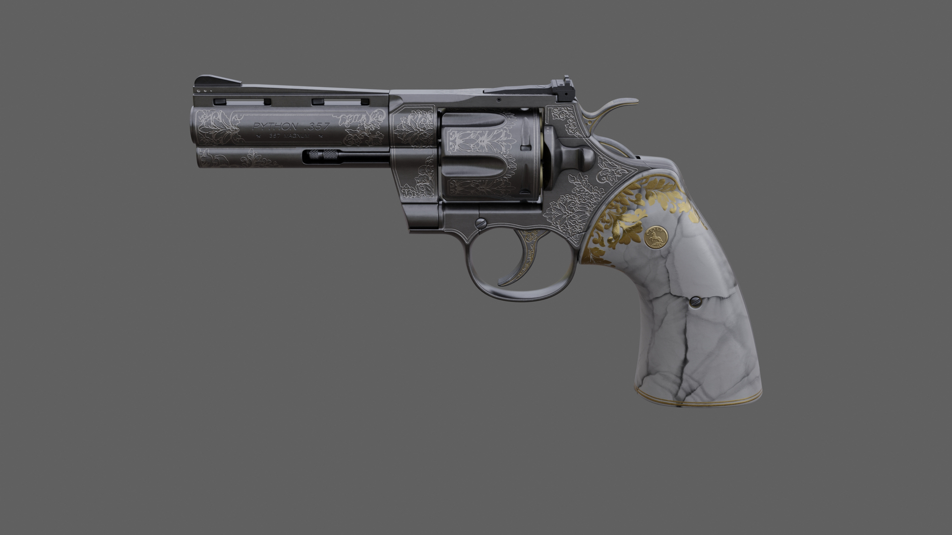 Colt Python 357 4 Inch Engraved 3D - TurboSquid 2035870