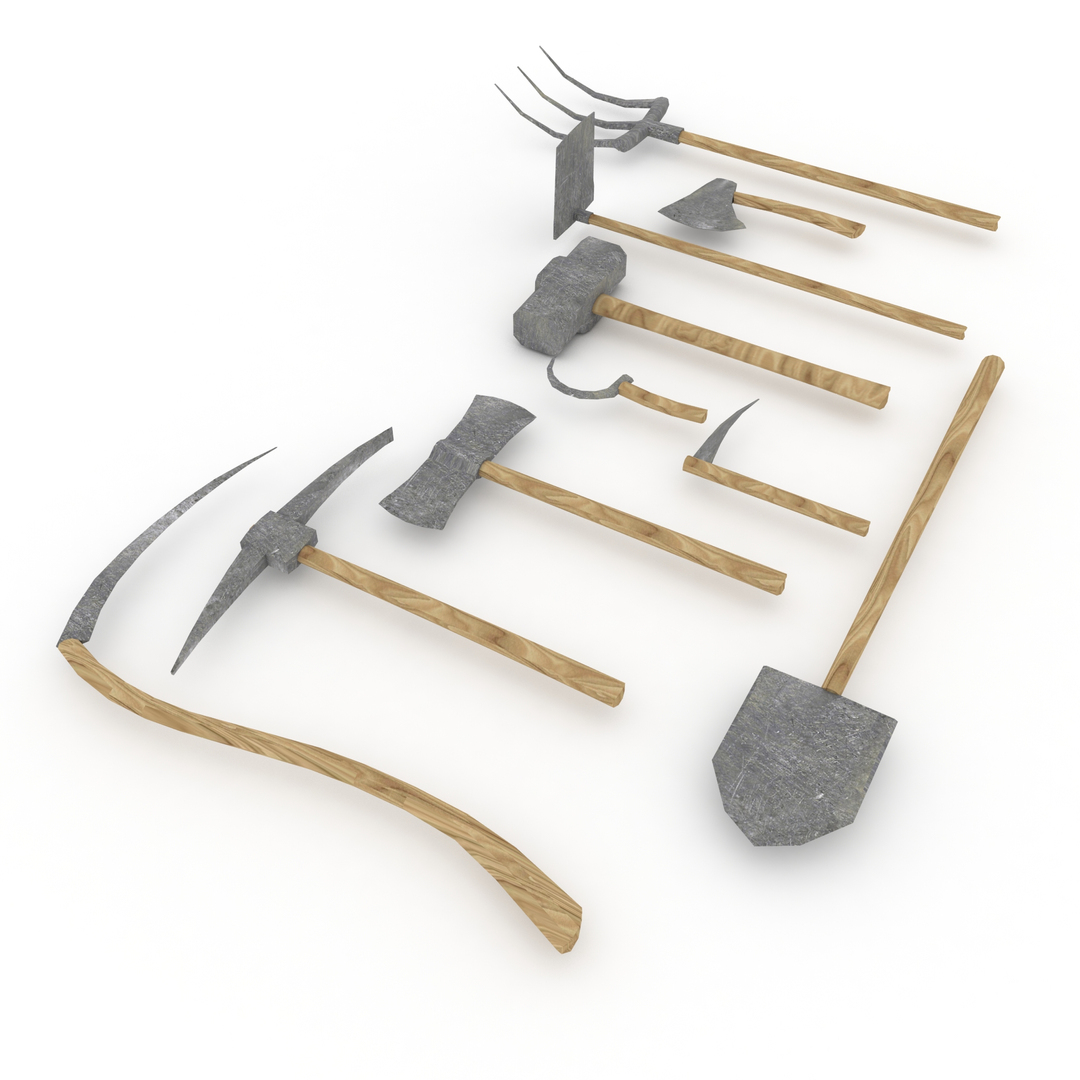 Medieval farming tools 3D - TurboSquid 1702249