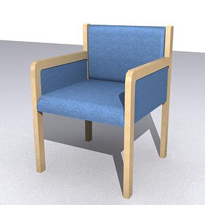 chair library office 3d model