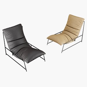 Modern lounge laether chair 3D model