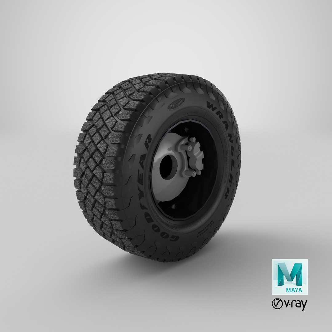 3D Goodyear Wrangler Off Road Tire model https://p.turbosquid.com/ts-thumb/Gi/o4HUS8/K0/stemcell_maya_vray_render/png/1650961310/1920x1080/fit_q87/b0ec844f5c330c9fe9d88f3644e973373cd5a565/stemcell_maya_vray_render.jpg