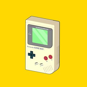 3D Nintendo Gameboy model