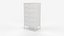 furniture chest of drawers five fluted design white