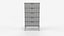 furniture chest of drawers five fluted design white