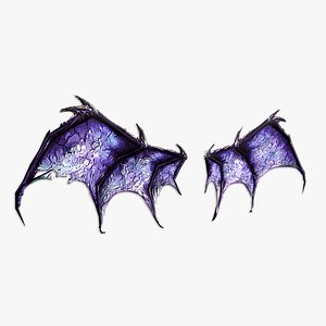Low Poly Animated Dark Terror Wings