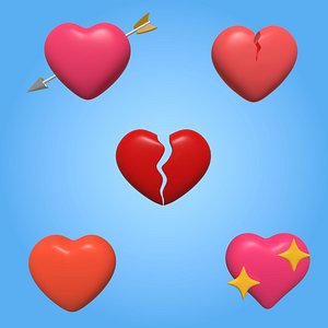 Hearts Arrow and Star Shapes