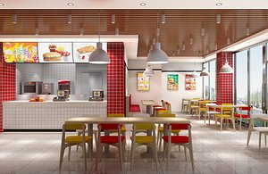 3D Fast Food Restaurant 01