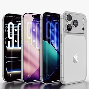 iPhone 17 Pro Silver 3D model