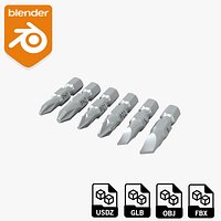 Precision Screwdriver Bit Set 3D Model