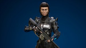 3D ExoSoldier Female 01 model
