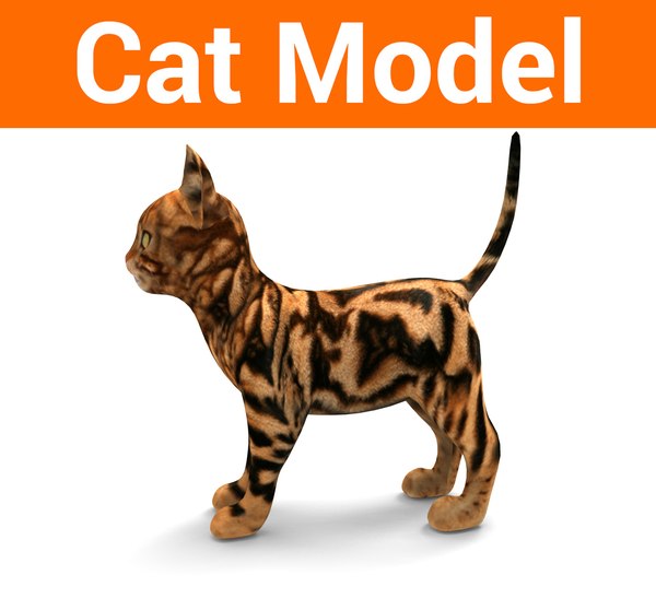 3D model cute cat