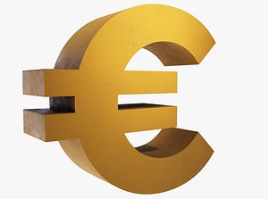 Euro Sign Symbol 3D Model $10 - .3ds .fbx .obj .max .usdz .c4d  .unitypackage .upk .ma .gltf .usd - Free3D