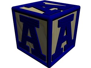 3d children blocks model