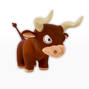 Bull Cartoon 3D model