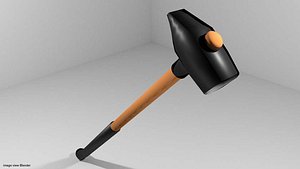 3d civil tool hammer model