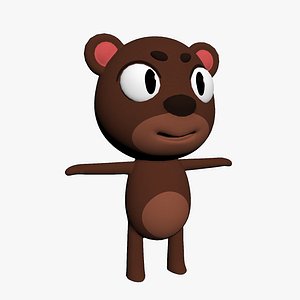 cartoon toon bear 3D model