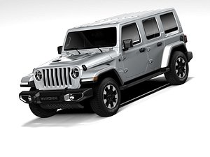 3D model jeep wrangler sahara 2020