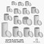 White Plastic Jars Collection Open 01 - 15 models