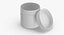 White Plastic Jars Collection Open 01 - 15 models