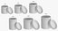 White Plastic Jars Collection Open 01 - 15 models