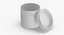 White Plastic Jars Collection Open 01 - 15 models