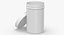 White Plastic Jars Collection Open 01 - 15 models
