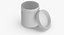 White Plastic Jars Collection Open 01 - 15 models