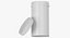 White Plastic Jars Collection Open 01 - 15 models