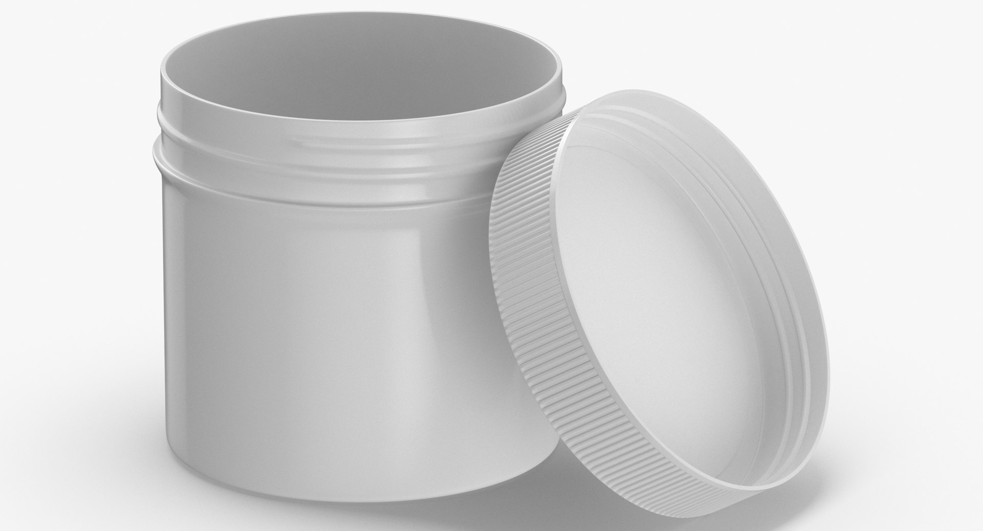 3D White Plastic Jars Collection Open 01 - 15 models https://p.turbosquid.com/ts-thumb/Gj/SWI1J5/SK/plastic_jar_wide_mouth_straight_sided_2oz_open_white_thumbnail_0002/jpg/1648034851/1920x1080/fit_q87/80c8c5b8853247e304d960eeb33f446b25ea1e6e/plastic_jar_wide_mouth_straight_sided_2oz_open_white_thumbnail_0002.jpg